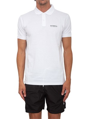 Polo bianca Bikkembergs Swimwear uomo in cotone in UOMO