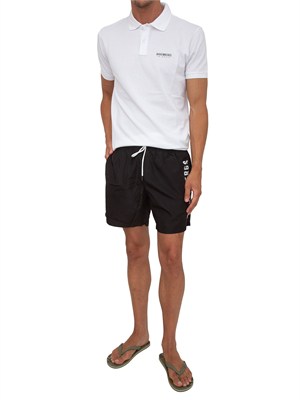 Polo bianca Bikkembergs Swimwear uomo in cotone in UOMO