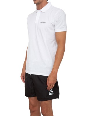 Polo bianca Bikkembergs Swimwear uomo in cotone in UOMO