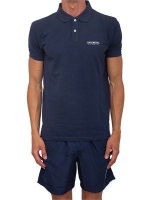Polo blu  Bikkembergs Swimwear uomo in cotone in UOMO