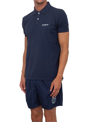 Polo blu  Bikkembergs Swimwear uomo in cotone in UOMO