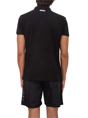 Polo nera Bikkembergs Swimwear uomo in cotone in UOMO