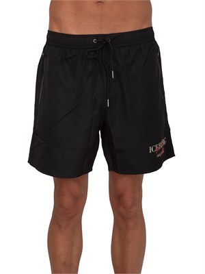 Costume boxer nero Iceberg beachwear uomo in UOMO