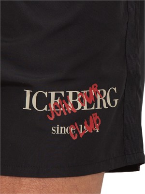 Costume boxer nero Iceberg beachwear uomo in UOMO