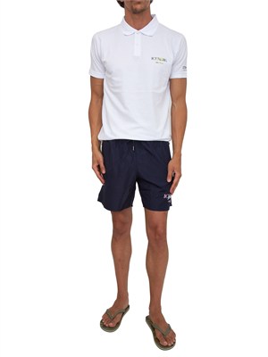 Polo bianca Iceberg Beachwear uomo in cotone con logo in UOMO
