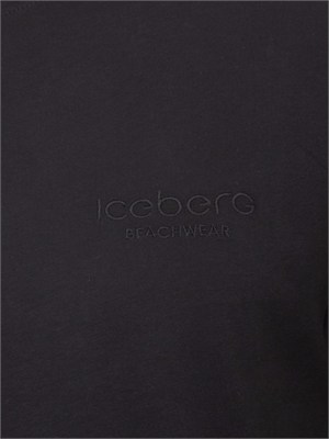T-shirt nera Iceberg Beachwear uomo con logo in UOMO
