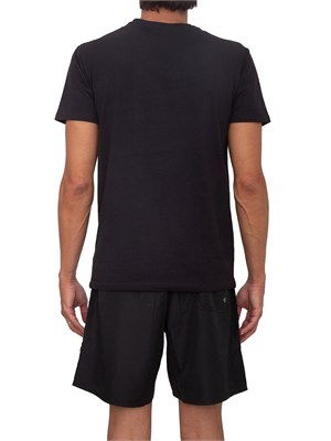 T-shirt nera Iceberg beachwear uomo con stampa logo in UOMO