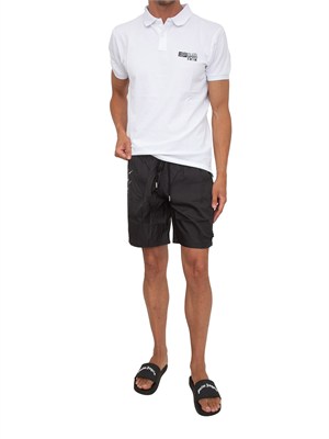 Costume boxer Plein Sport Swim in tessuto nero e stampe in UOMO