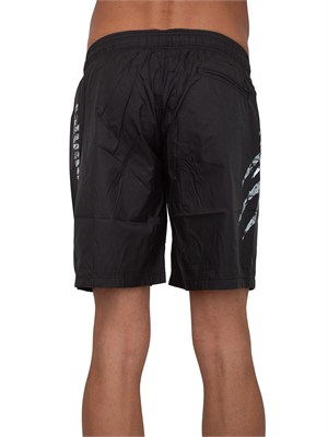 Costume boxer Plein Sport Swim in tessuto nero e stampe in UOMO