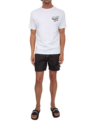 Costume boxer Plein Sport Swim in tessuto tecnico nero in UOMO