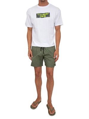 T-shirt uomo Plein Sport Swim in cotone bianco con logo in UOMO