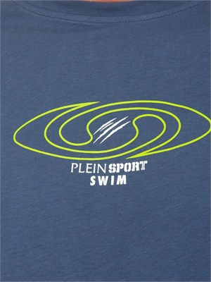 T-shirt blu Plein Sport Swim uomo con stampe in UOMO