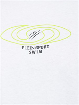 T-shirt bianca Plein Sport Swim uomo con stampe in UOMO