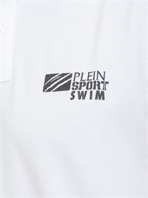 Polo uomo Plein Sport Swim in cotone bianco in UOMO