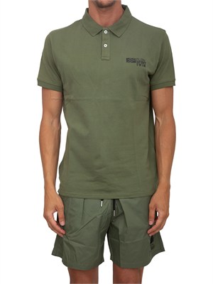 Polo uomo Plein Sport Swim in cotone verde in UOMO