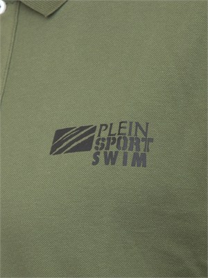 Polo uomo Plein Sport Swim in cotone verde in UOMO