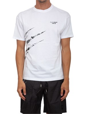 T-shirt uomo Plein Sport Swim in cotone bianco con stampe in UOMO