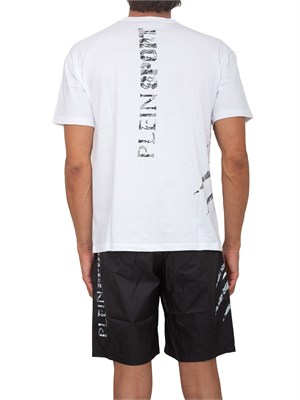 T-shirt uomo Plein Sport Swim in cotone bianco con stampe in UOMO