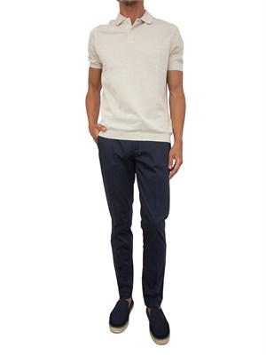 Pantaloni Corneliani in cotone stretch blu in UOMO