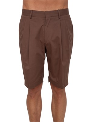 Bermuda Corneliani in misto cotone marrone in UOMO