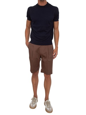Bermuda Corneliani in misto cotone marrone in UOMO