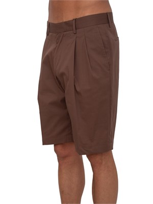 Bermuda Corneliani in misto cotone marrone in UOMO
