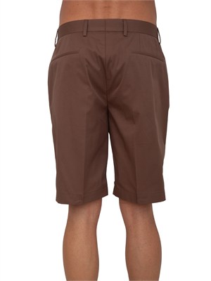 Bermuda Corneliani in misto cotone marrone in UOMO