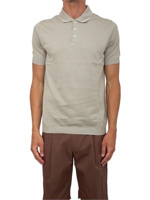Polo maglia Corneliani in cotone beige in UOMO