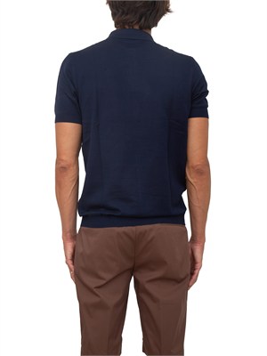 Polo maglia Corneliani in cotone blu in UOMO