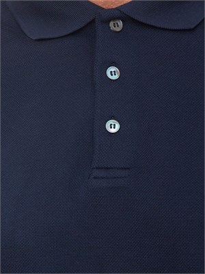 Polo maglia Corneliani in cotone blu in UOMO