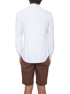 Camicia Corneliani in tessuto bielastico bianco in UOMO