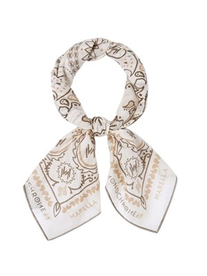 Foulard Marella in cotone bianco stampa bandana in DONNA