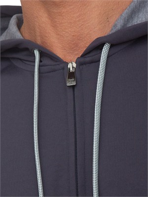 Felpa Cornaliani misto cotone blu in UOMO