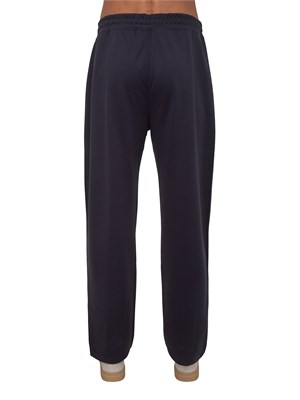 Pantalone tuta Corneliani in misto cotone blu in UOMO