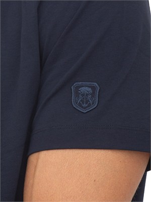 T-shirt Corneliani in cotone blu in UOMO