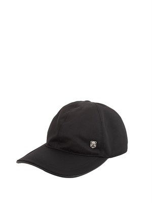 Cappello baseball Corneliani nero con stemma in UOMO