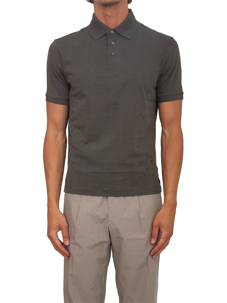 Polo Emporio Armani uomo in cotone verde