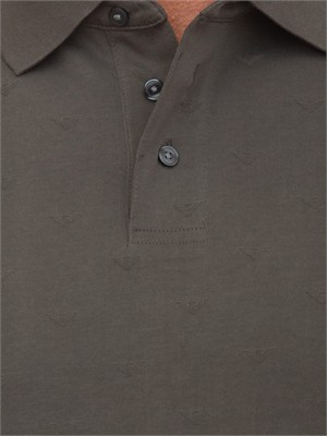 Polo Emporio Armani uomo in cotone verde in UOMO