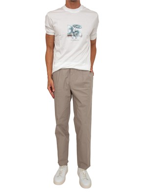 Pantaloni Emporio Armani uomo in cotone khaki in UOMO