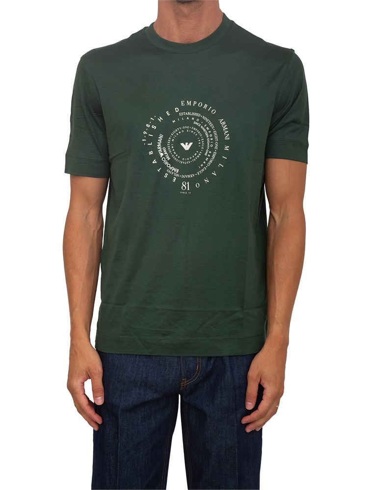 T-shirt Emporio Armani uomo in cotone verde