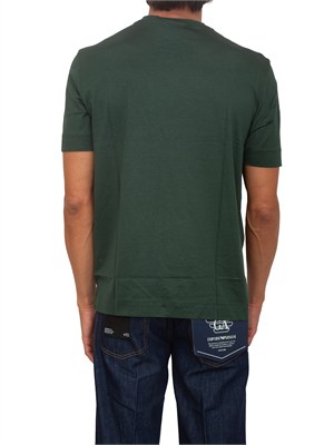 T-shirt Emporio Armani uomo in cotone verde in UOMO
