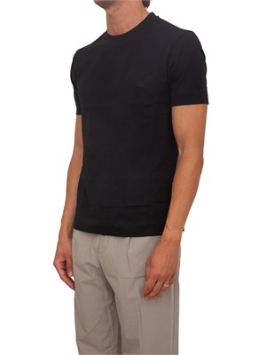 T-shirt Emporio Armani uomo in cotone nero in UOMO