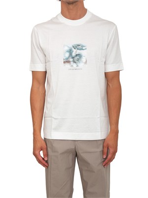 T-shirt Emporio Armani uomo bianca con stampa in UOMO