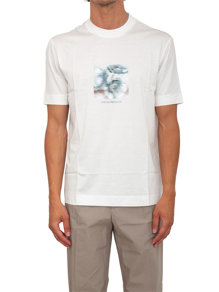 T-shirt Emporio Armani uomo bianca con stampa