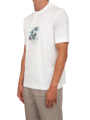 T-shirt Emporio Armani uomo bianca con stampa in UOMO