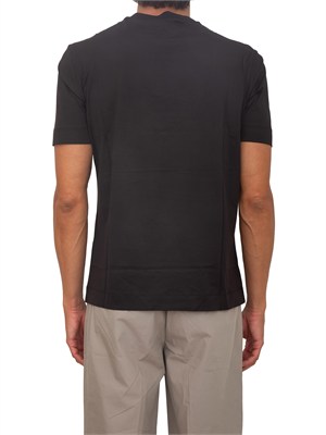 T-shirt Emporio Armani uomo in cotone nero e logo in UOMO