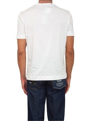 T-shirt Emporio Armani uomo in cotone bianco e logo in UOMO