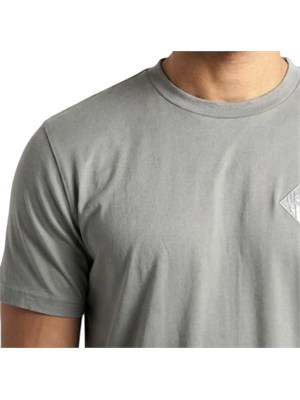 T-shirt Emporio Armani in tessuto verde con logo in UOMO