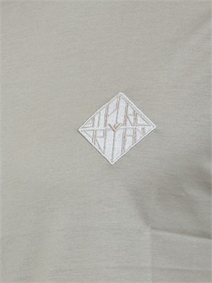 T-shirt Emporio Armani in tessuto verde con logo in UOMO