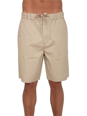 Bermuda Sun68 in popeline di cotone beige con tasche in UOMO